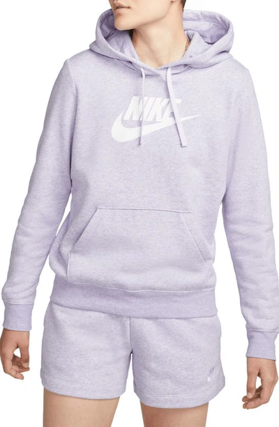 Shop Nike Sportswear Club Fleece Hoodie In Light Thistle/ Heather/ White