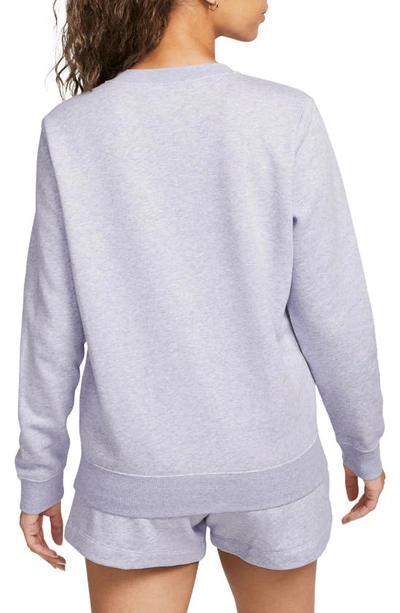 Shop Nike Sportswear Club Fleece Crewneck Sweatshirt In Light Thistle/ Heather/ White