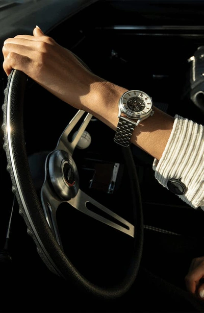 Shop Nixon Spectra Automatic Bracelet Watch, 40mm In White / Silver