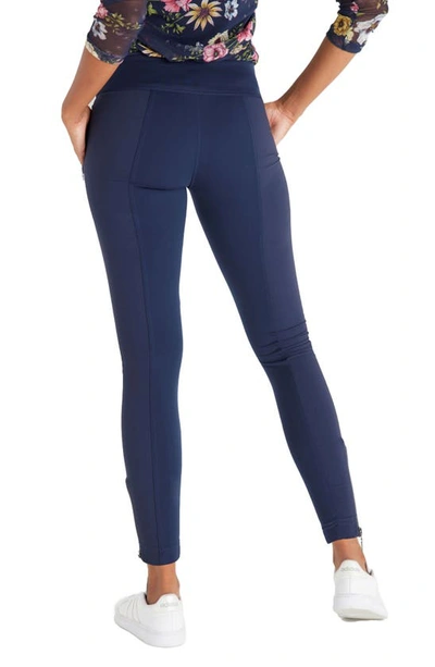 Shop Anatomie Allie Zip Cuff Travel Pants In Navy