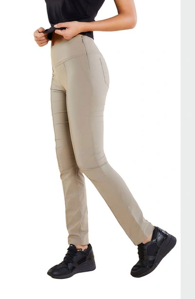 Shop Anatomie Sonia Curvy Slim Pants In Khaki