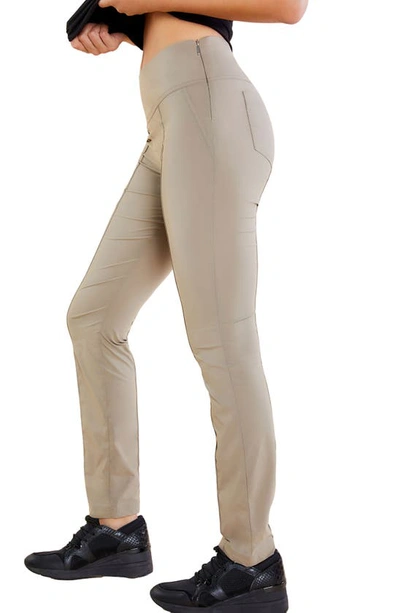 Shop Anatomie Sonia Curvy Slim Pants In Khaki