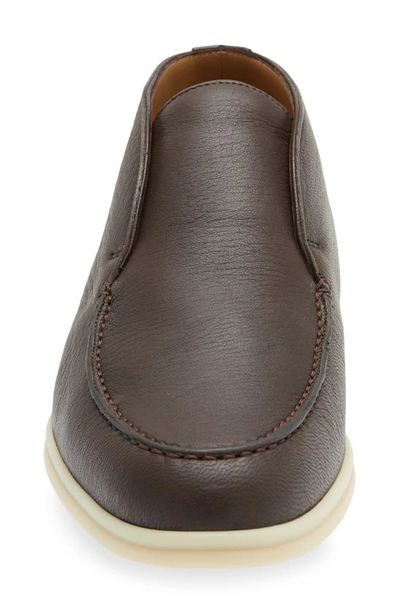 Shop Loro Piana Leather Chukka Boot In Very Dark Brown