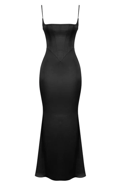 Shop House Of Cb Olivette Corset Maxi Dress In Black