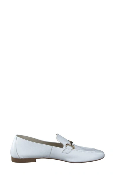 Paul Green Daphne Flat In White Leather