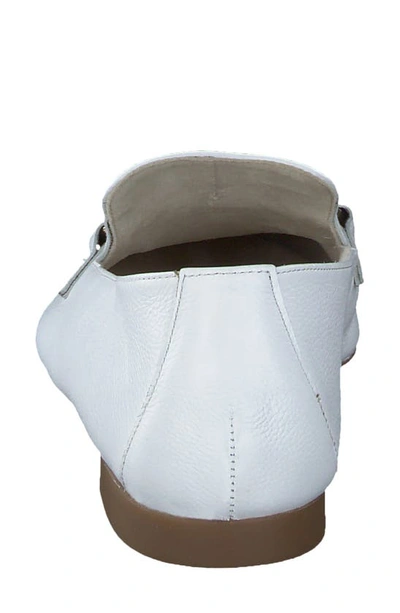 Paul Green Daphne Flat In White Leather