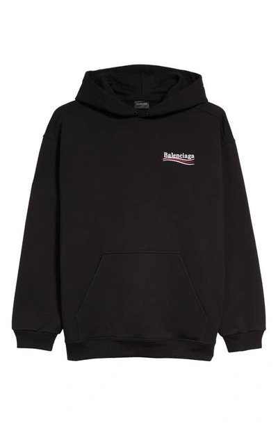 Balenciaga Political Campaign Logo-printed Cotton-jersey Hoody In