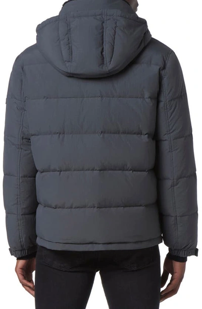 Shop Marc New York Hubble Faux Fur Collar Water Resistant Puffer Coat In Charcoal
