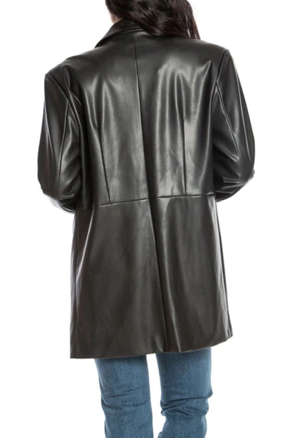 Shop Juicy Couture Oversize Faux Leather Trench Coat In Night