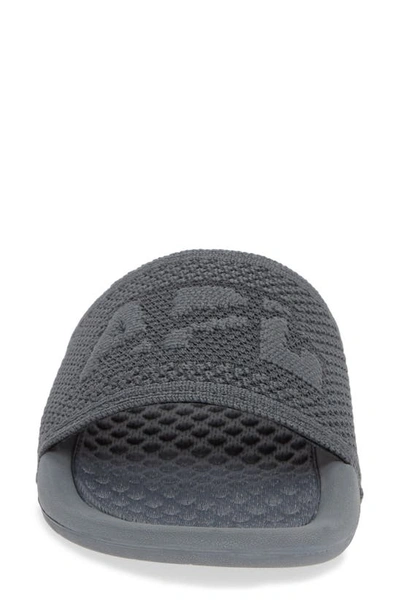 Shop Apl Athletic Propulsion Labs Big Logo Techloom Knit Sport Slide In Cosmic Grey