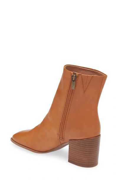 Shop Nordstrom Vanna Bootie In Brown Saddle Leather
