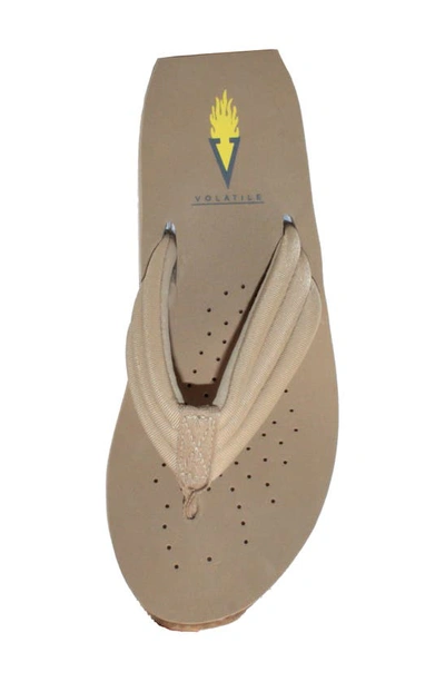 Shop Volatile Zoe Sport Wedge Sandal In Beige