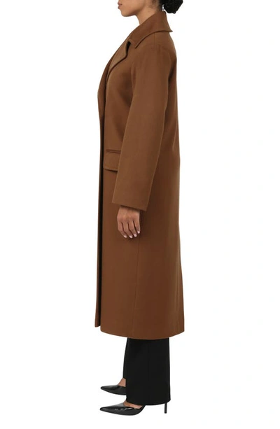 Shop Fleurette Lake Double Breasted Wool Coat In Sepia