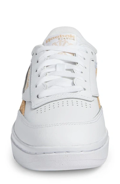 Shop Reebok Club C Double Platform Sneaker In White/ White/ Sahara