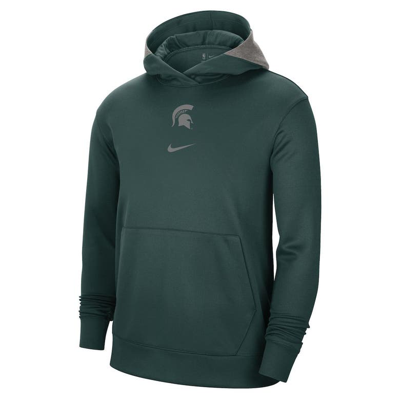 Shop Nike Green Michigan State Spartans Team Basketball Spotlight Performance Pullover Hoodie