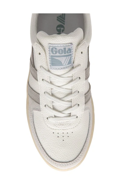 Shop Gola Classics Grandslam Trident Sneaker In White/ Lightgrey/ Greenmist