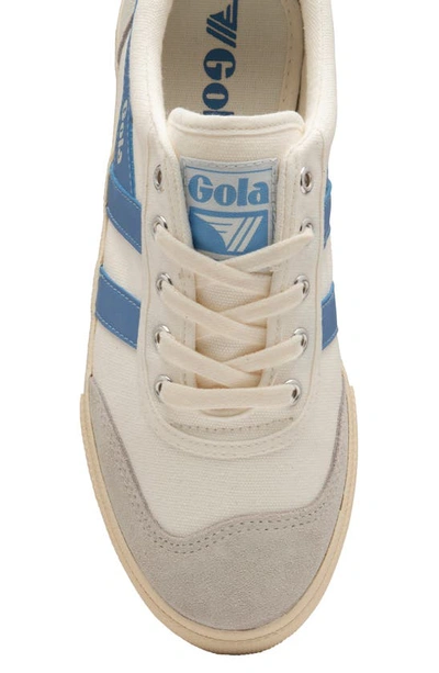 Shop Gola Badminton Sneaker In Offwhite/ Vista Blue