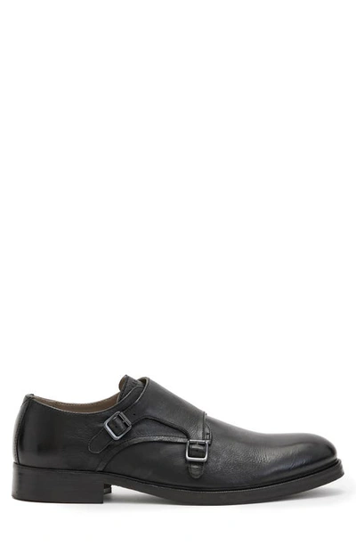 Shop Allsaints Dalton Double Monk Strap Shoe In Black