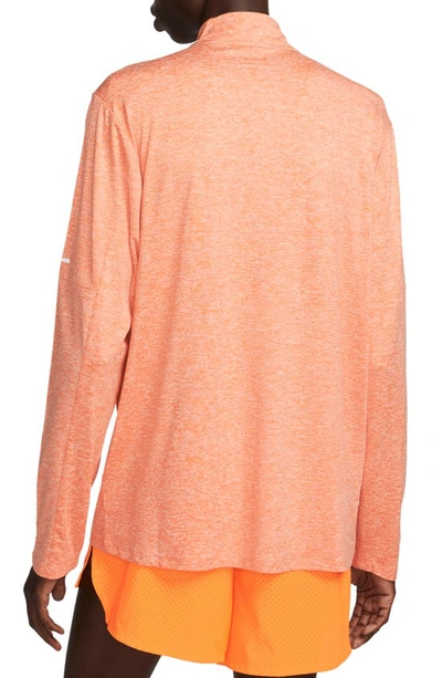 Nike Dri-fit Element Half Zip Running Pullover In Orange Trance/ Arctic Orange