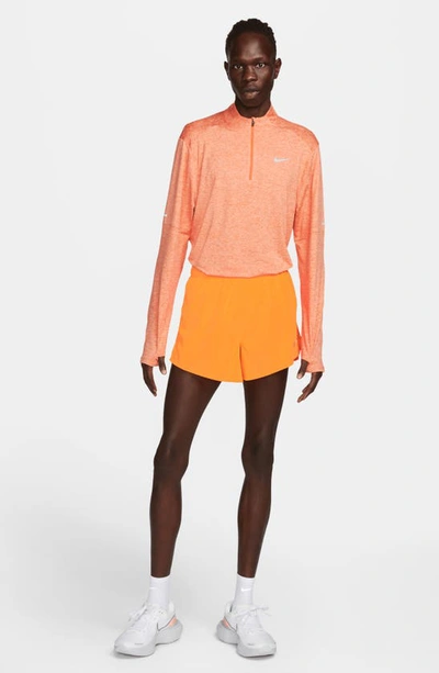 Nike Dri-fit Element Half Zip Running Pullover In Orange Trance/ Arctic Orange