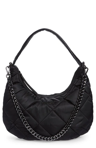 Mz Wallace Bowery Quilted Nylon Shoulder Bag In Black