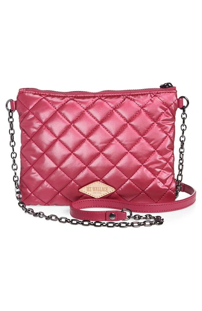 Shop Mz Wallace Ruby Quilted Crossbody Bag In Peony Pearl