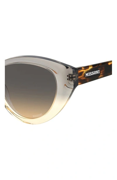 Shop Missoni 53mm Oval Cat Eye Sunglasses In Grey Ochre/ Brown Ochre