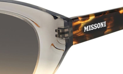 Shop Missoni 53mm Oval Cat Eye Sunglasses In Grey Ochre/ Brown Ochre