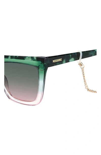 Shop Missoni 59mm Gradient Square Sunglasses In Green Pink/ Green Pink