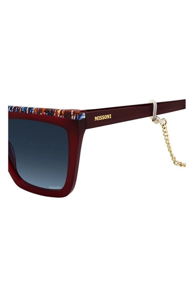 Shop Missoni 59mm Gradient Square Sunglasses In Burgundy/ Blue Shaded