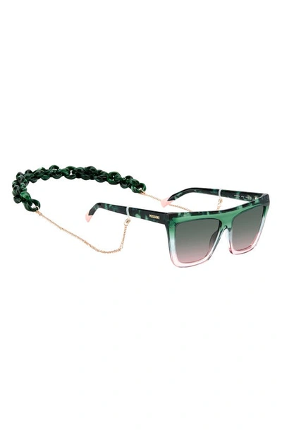 Shop Missoni 59mm Gradient Square Sunglasses In Green Pink/ Green Pink