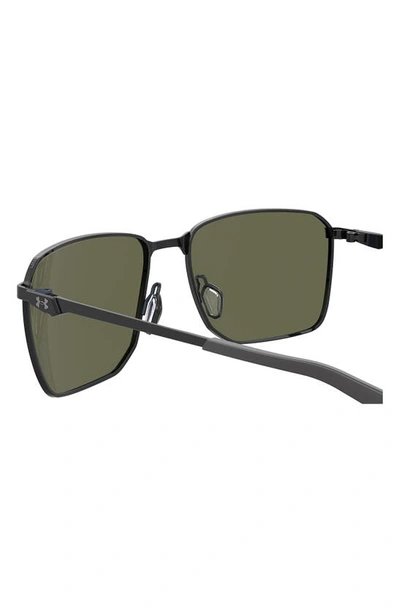 Under Armour Scepter 58mm Square Sunglasses In Black/ Blue Multilayer