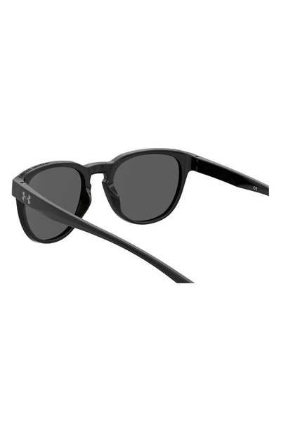 Shop Under Armour Skylar 53mm Round Sunglasses In Black/ Multilayer Gold