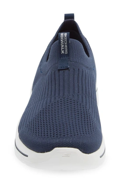 Shop Skechers Gowalk Arch Fit Slip-on Sneaker In Navy