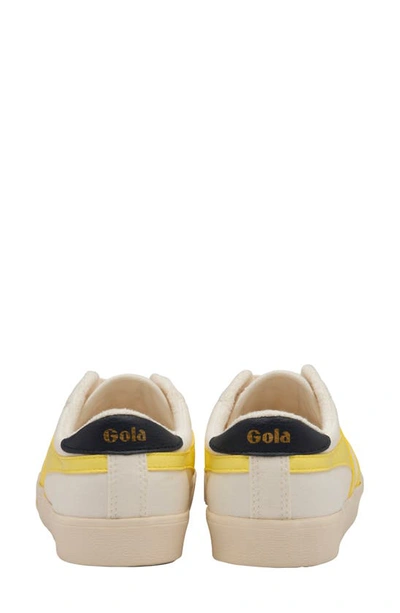 Shop Gola Tennis Mark Cox Sneaker In Offwhite/ Limelight/ Navy