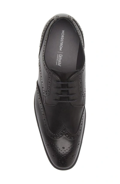 Shop Nordstrom Dorian Brogued Wingtip Derby In Black Leather