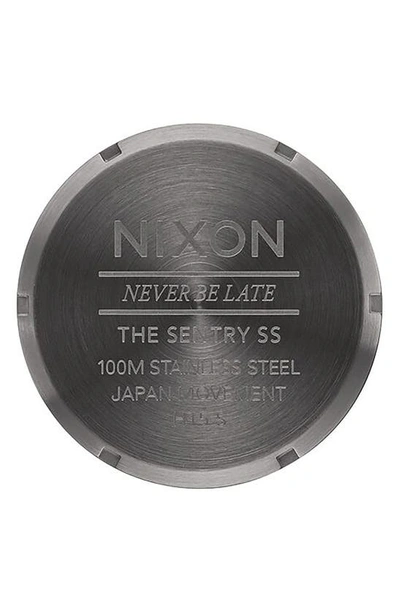 Shop Nixon Sentry Bracelet Watch, 42mm In Gunmetal / Black Sunray