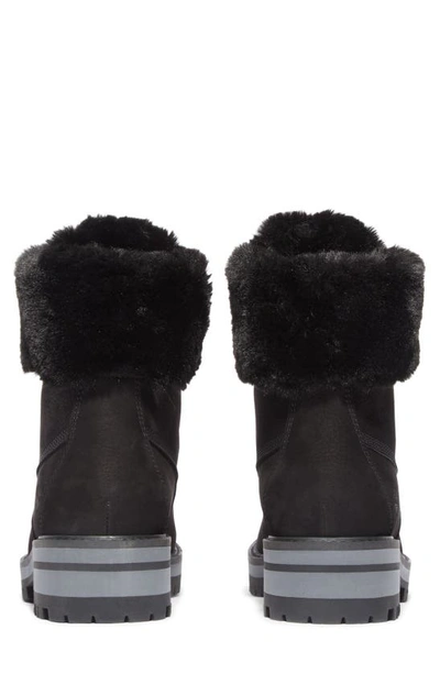 Shop Timberland Courmayeur Valley Faux Fur Trim Waterproof Boot In Black