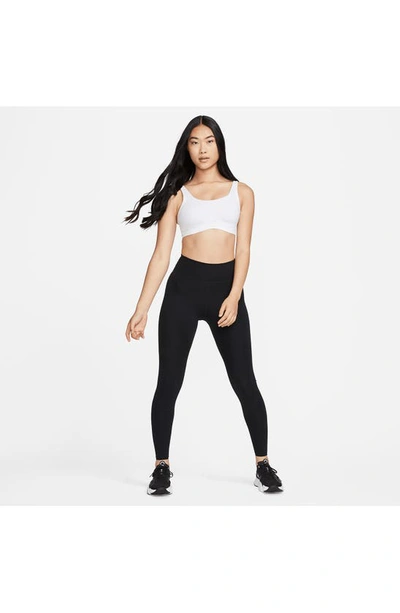 Shop Nike Alate Dri-fit Sports Bra In White/ Stone Mauve