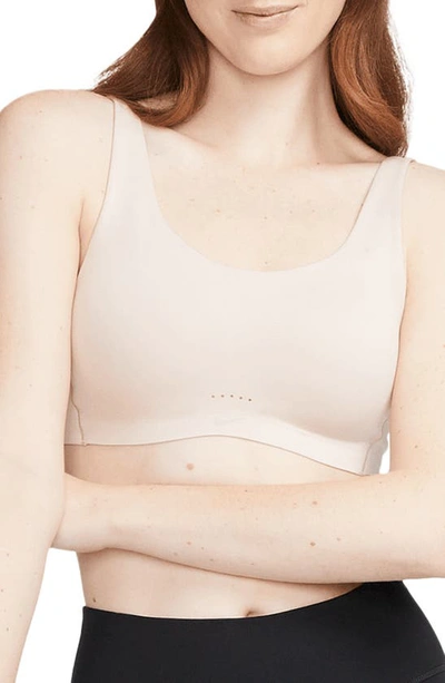Shop Nike Alate Dri-fit Sports Bra In Particle Beige/ Dusted Clay