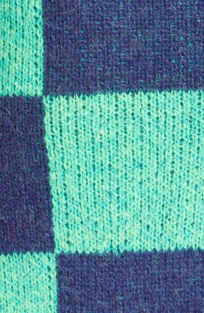 Shop Stine Goya Andria Checkerboard Knit Miniskirt In 3097 Grass