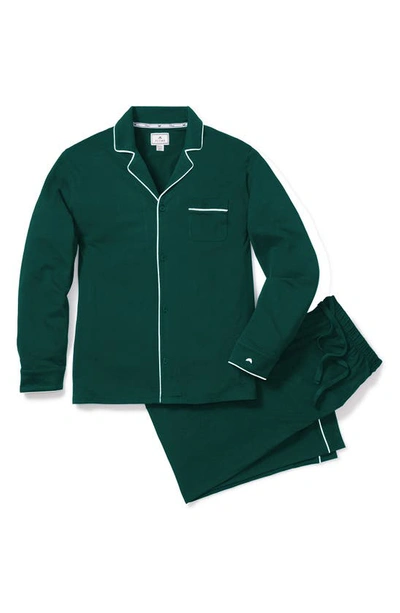 Shop Petite Plume Luxe Pima Evergreen Pajamas In Green