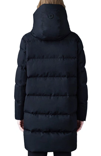 Shop Mackage Antoine Windproof & Water Resistant Down Coat With Removable Bib In Black