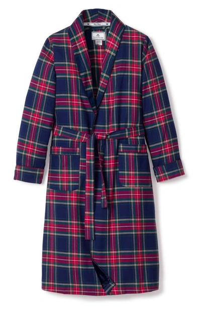 PETITE PLUME WINDSOR TARTAN COTTON ROBE 