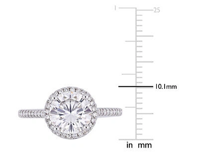 Pre-owned Harmony 2.00 Carat (ctw) Moissanite Engagement Ring In 14k White Gold