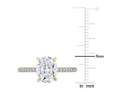 Pre-owned Harmony 2.00 Carat (ctw) Lab-created Moissanite Solitaire Engagement Ring 14k Yellow Gol