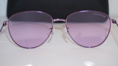 Pre-owned Balenciaga Sunglasses Aviator Purple Purple Bb0088sk 003 57 17 145