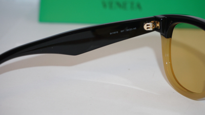 Pre-owned Bottega Veneta Sunglasses Black Yellow Bv1001s 007 52 21 145