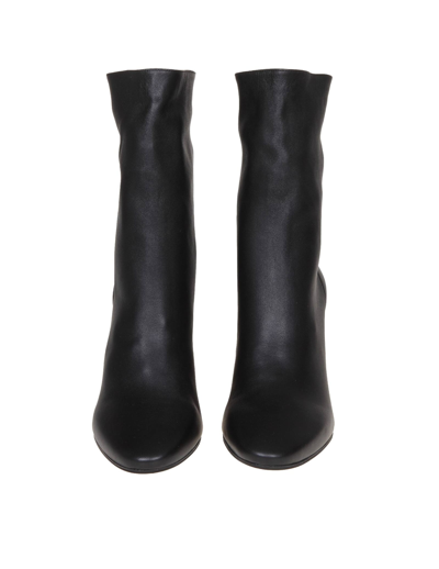 Shop Aquazzura Ankle Boots Manzoni In Black Nappa