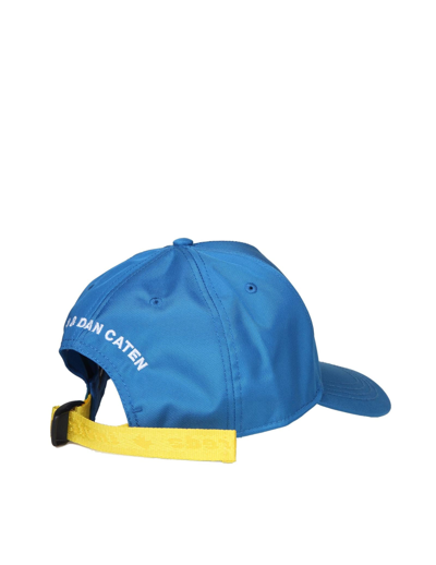 Shop Dsquared2 Invicta Hat In Nylon In Light Blue